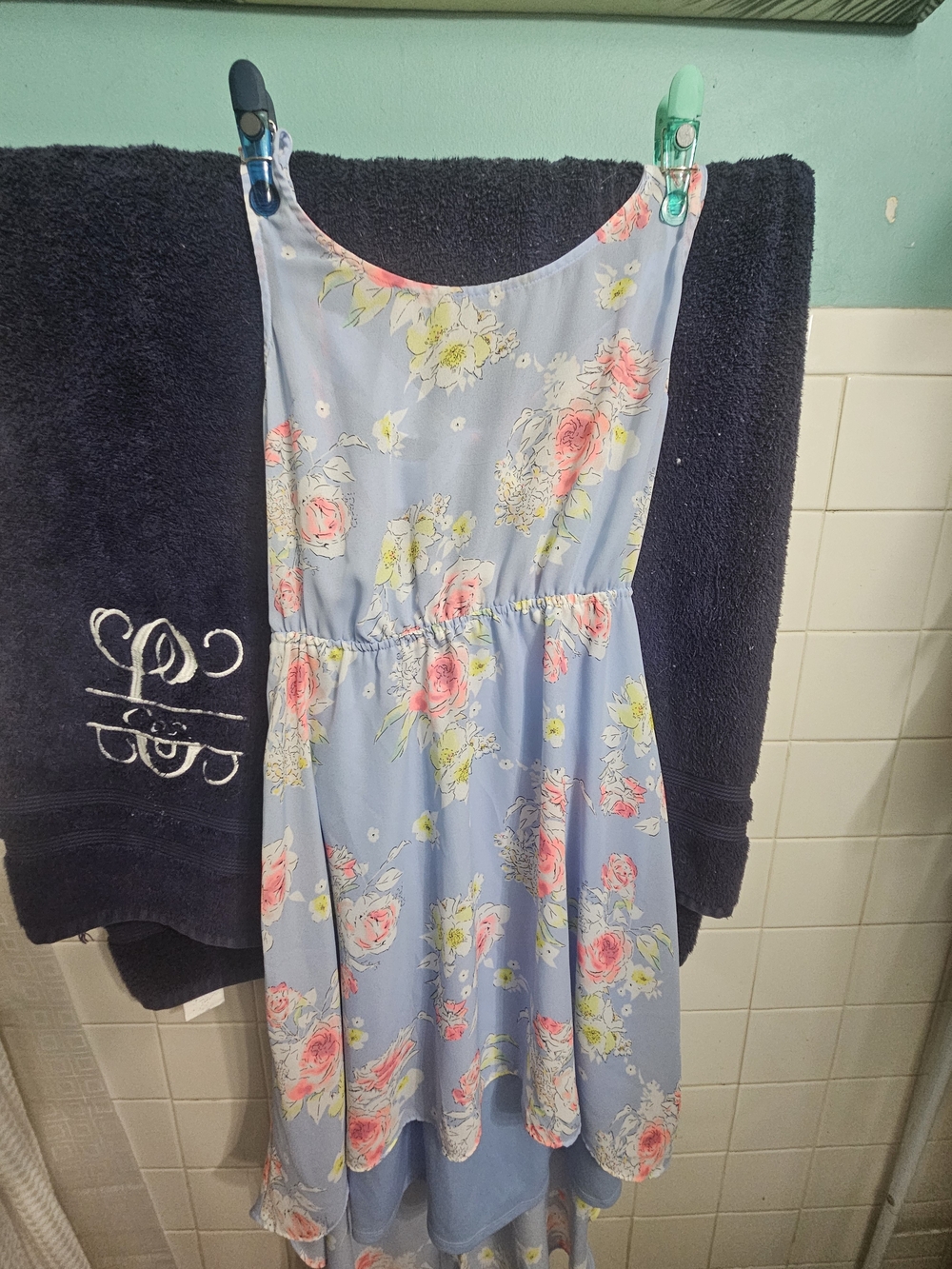 Candie's Light Blue Floral Ruffle Dress